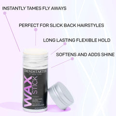 TrendStarter Hair Wax Stick frizz-control delivers smooth, polished styling all day