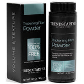 TRENDSTARTER Thickening Fiber Powder bottle provides instant volume and texture.