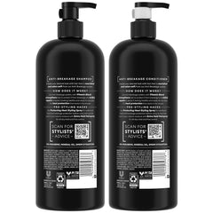 TRESemmé Anti-Breakage Conditioner bottle detangling and strengthening fragile strands.
