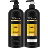TRESemmé Lamellar Gloss shampoo bottle for ultra-smooth, glossy hair.