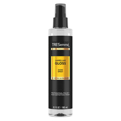 TRESemmé Lamellar Gloss Shine Spray bottle delivering salon-gloss finish.
