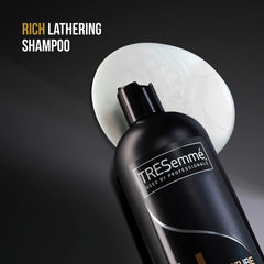 Close-up of Tresemme Moisture Rich bottle label