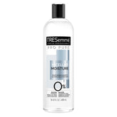 TRESemmé Pro Pure Micellar Moisture Shampoo bottle with hydrating formula for dry hair.