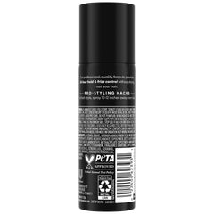 TRESemmé Travel Hairspray mini can with adjustable spray for frizz control.