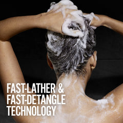Close-up of shampoo lather showing ultra-fast action