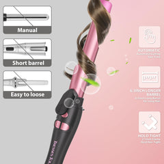 Tresses Touch ceramic-coated barrel close-up highlighting smooth heat distribution.