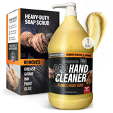 TRIAX Scrubinator bottle demonstrating heavy-duty hand cleaning for daily messes.