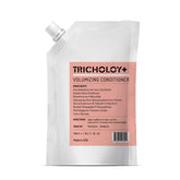 Tricholoy+ volumizing conditioner bottle showing lightweight body for fine hair