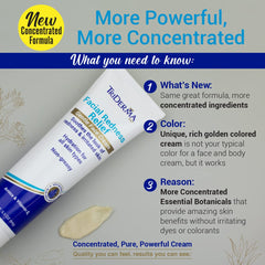 TriDerma texture close-up reveals light, non-greasy finish ideal for sensitive skin.