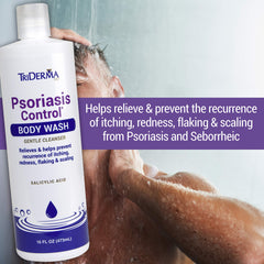 TriDerma Psoriasis Care head-to-toe bundle with complementary products