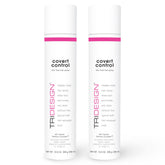 TRIDESIGN Covert Control hairspray bottle showing invisible hold for natural-looking styling