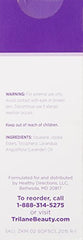 Trilane Squalane anti-aging moisturizer lavender bottle close-up highlighting texture.