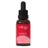 Trilogy Rosehip Oil Antioxidant+ bottle with pour cap for easy application and hydration