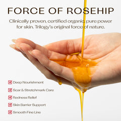 Trilogy Vitamin C Microdermabrasion rosehip oil formula highlighting brightening potential