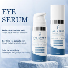 Close-up texture of TRIMYFITER eye cream showing smooth consistency.