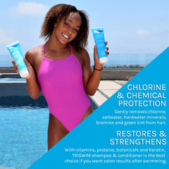 TRISWIM lotion sample for lightweight hydration after swimming