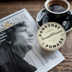 Ponsonby Pomade applied for versatile hold and glossy finish on hair.