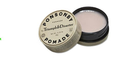 Ponsonby Pomade jar close-up highlighting smooth texture for even application.
