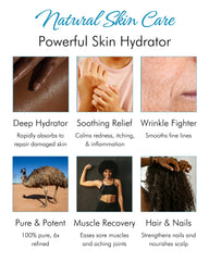 Tropical Holistic Emu Oil skin moisturizer for quick absorption and softness