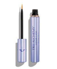Tru Alchemy Lash Boost Serum bottle close-up showing premium packaging for nightly use.