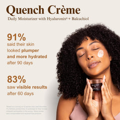 Tru Alchemy Quench Crème daily application step shown