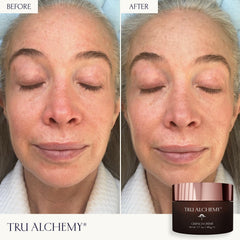 Tru Alchemy Quench Crème swirled on skin demonstrates hydration