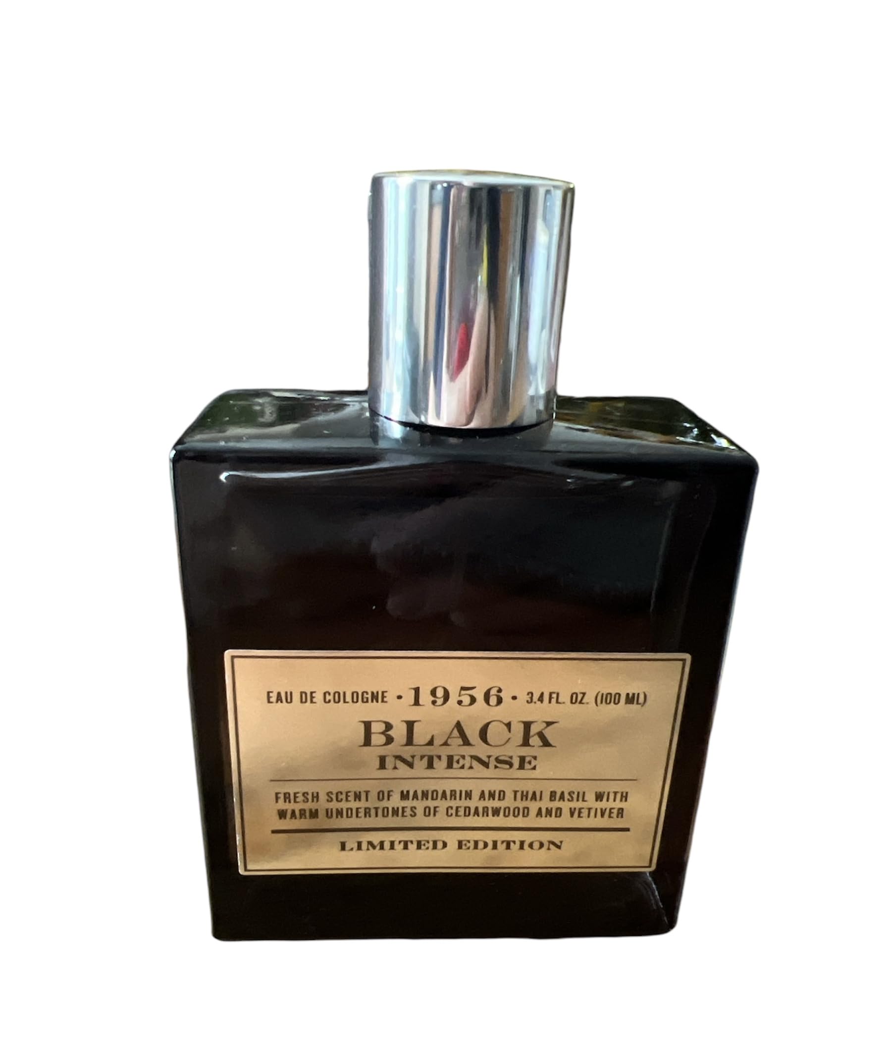 Tru Fragrance 1956 Black Intense blue bottle for everyday grooming and gifting.