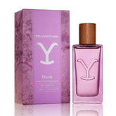Tru Fragrance Beauty Yellowstone Dusk bottle on vanity for romantic evenings