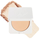 True + Luscious Sheer Halo Powder compact close-up showing lightweight, natural glow