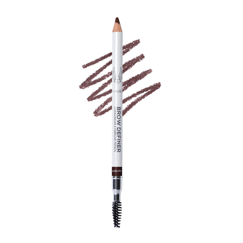 True + Luscious Brow Definer Pencil swatch shows natural, long-lasting color.