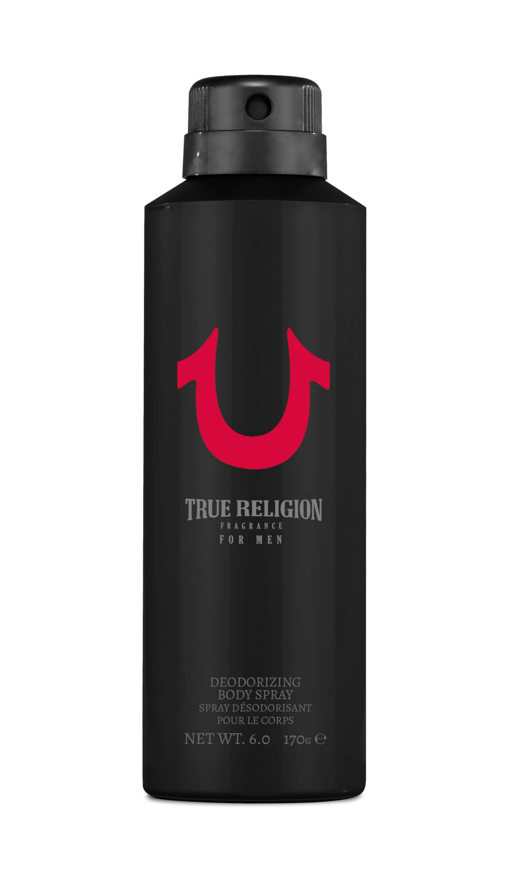 True Religion body spray bottle pour highlights bergamot and cedarwood for daily freshness