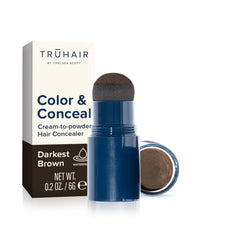 TruHair Color & Conceal cap and sponge for mess-free root touch ups.