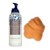 Truhair Revive and Style color mousse packaging showcases premium Italian formula for convenient color enhancement.