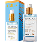 Truly Jelly Booster Pigment Body Potion bottle close-up for even skin tone.