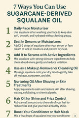 TruReliv Squalane face application demonstrating a minimal, fast-absorbing skincare step.