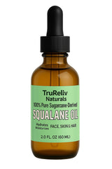 TruReliv Squalane oil bottle showing lightweight hydration and quick absorption.