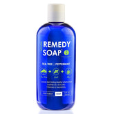 Truremedy Naturals Tea Tree Body Wash bottle with invigorating peppermint for your morning routine.