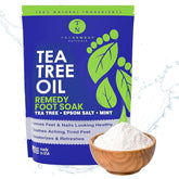 Truremedy Naturals tea tree foot soak bottle refreshes tired feet