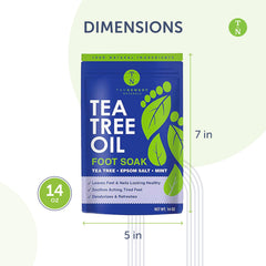 Close up of epsom sea salt blend in Truremedy Naturals foot soak