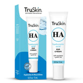 TruSkin eye cream bottle pour provides hydration for refreshed under-eye skin.