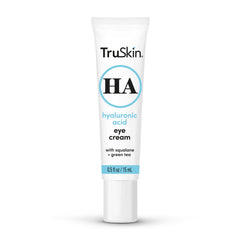 TruSkin eye cream closeup texture shows lightweight, nourishing formula for daytime use.