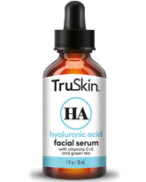 TruSkin Hyaluronic Serum bottle ready for deep hydration.
