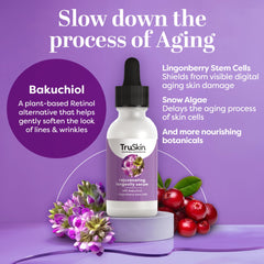 TruSkin Longevity Lingonberry stem cells graphic illustrating oxidative protection