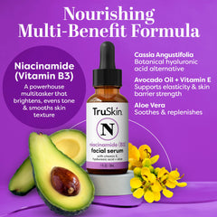 TruSkin Niacinamide Serum dropper enables precise morning or night application.