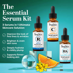 TruSkin Retinol serum bottle front for night use and refined texture