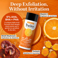 TruSkin vitamin C brightening ingredients emphasize a radiant, even tone.