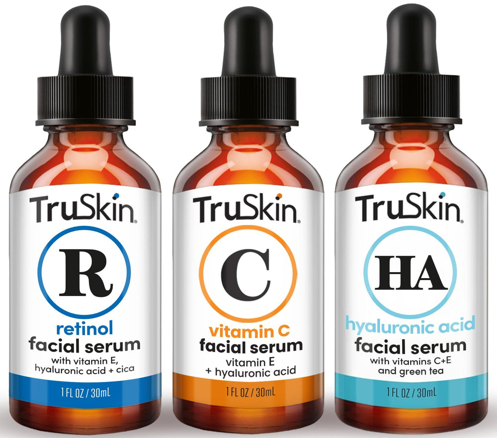 TruSkin Vitamin C serum bottle front, brightening formula for daily glow