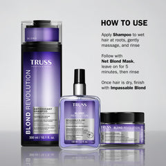 TRUSS Blond Revolution Net Blond Hair Mask texture closeup reveals creamy, luxurious formula
