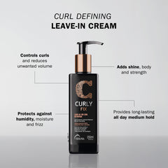 TRUSS Curly Fix applied to damp hair for defined, frizz-free results.