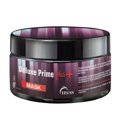 TRUSS Deluxe Prime + Mask packaging shown, signaling intense hydration for damaged hair.